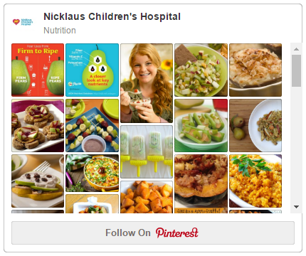 Nicklaus Children's Hospital Food & Nutrition Department Pinterest Page