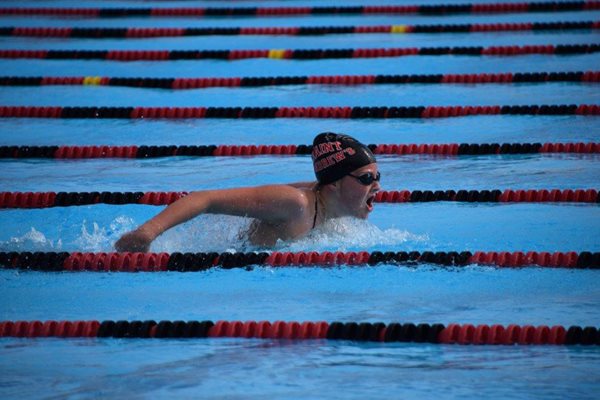 Aspen at a swim meet