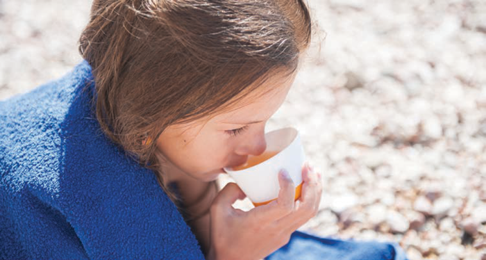 girl drinking sports drink